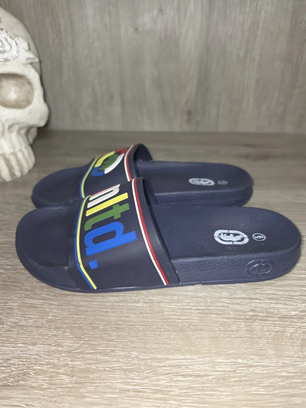 Ecko Unltd. Kids Navy Slides Multicolor Boys Size 6